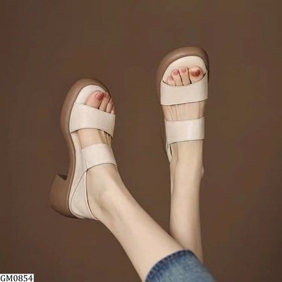 GM0854  DÉP SANDAL ĐẾ XUỒNG KIỂU RETRO