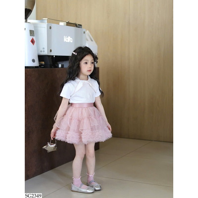 SG2349 ÁO POLO PHỐI CHÂN VÁY TUTU CHO BG