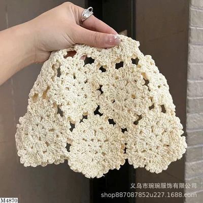 M4870 MŨ LEN HOA ĐAN CHO BÉ