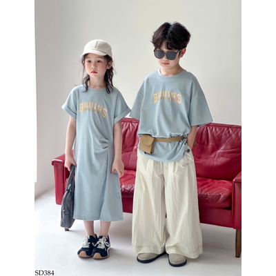 SD384 ÁO PHÔNG, VÁY COUPLE CHO BÉ
