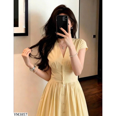 VM3857 VÁY SÁT NÁCH CỔ V