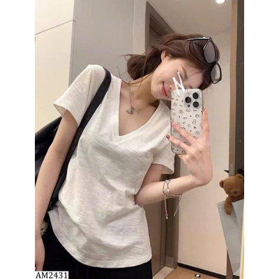 AM2431 ÁO THUN CỔ TYM MOSESQUEEN