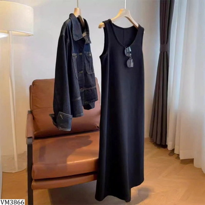 VM3866 VÁY ĐEN DÀI CHO NỮ