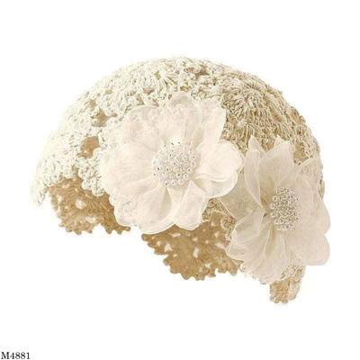 M4881 MŨ LƯỚI ĐÍNH HOA