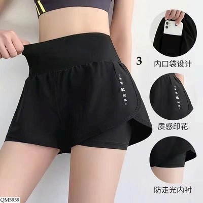 QM5959 QUẦN SHORT THỂ THAO CẠP CAO GEN BỤNG