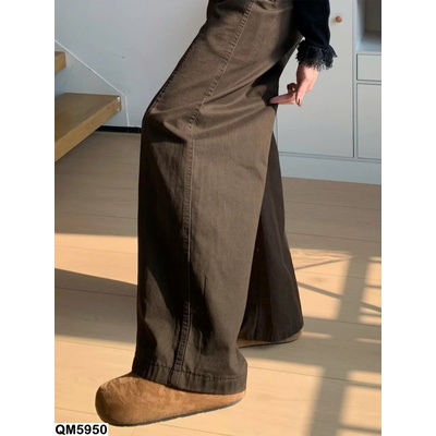 QM5950 QUẦN JEAN KAKI MÀU NÂU ĐẬM