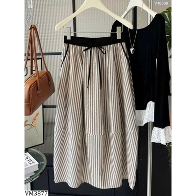 VM3877  CHÂN VÁY ANNA KẺ SỌC