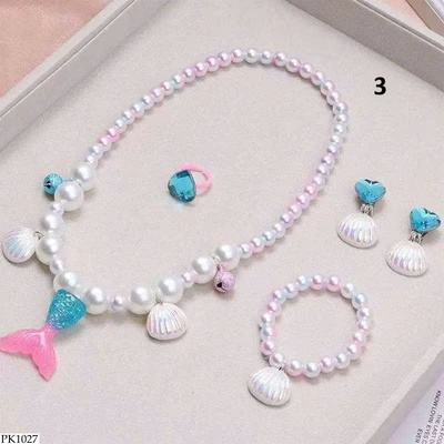 PK1027 BỘ TRANG SỨC NGỌC TRAI CHO BÉ