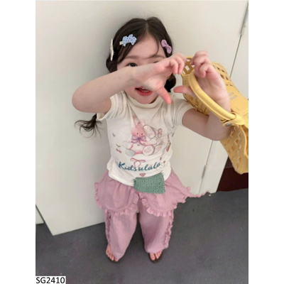 SG2410 SET ÁO HÌNH THỎ MIX QUẦN HỒNG CHO BG
