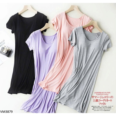 VM3879 VÁY TRƠN MẶC NHÀ KÈM BRA
