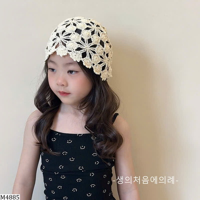 M4885  MŨ LEN LƯỚI HOA