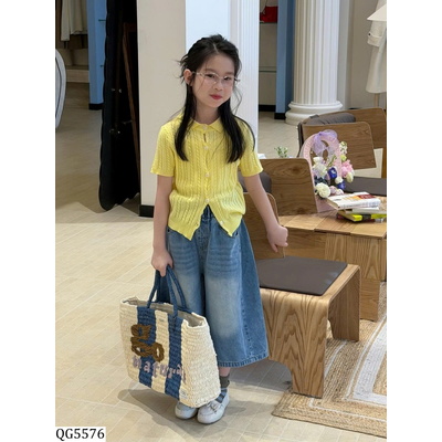 QG5576 QUẦN JEAN ỐNG LỬNG HÀN QUỐC
