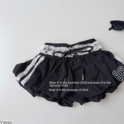 V9820 VÁY NGẮN DÂY RÚT BÉ GÁI