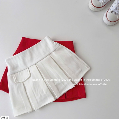 V9816 CHÂN VÁY XẾP LY CHO BÉ GÁI