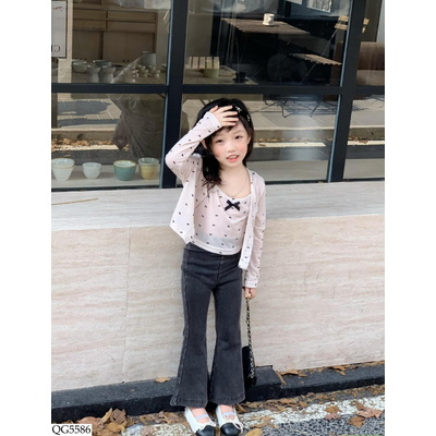 QG5586 JEANS SKINNY ỐNG LOE BÉ GÁI