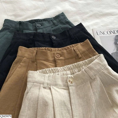 QM5979 QUẦN SHORT COTTON THOÁNG MÁT CHO NỮ