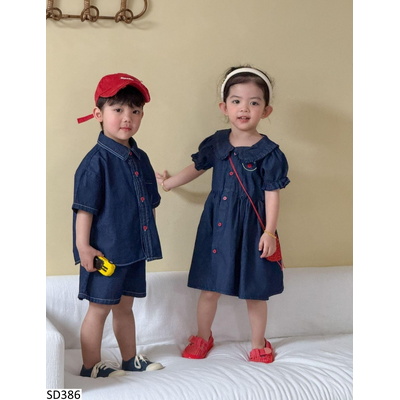 SD386 COUPLE DENIM CHO BÉ