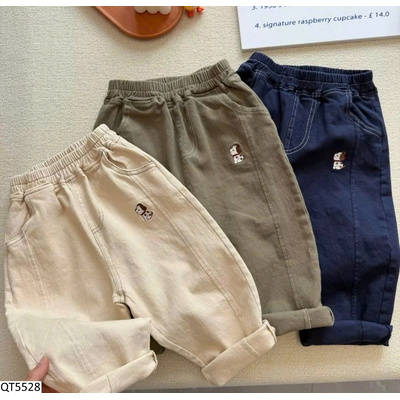QT5528 QUẦN DÀI THÊU CÚN CHO BT
