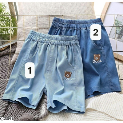QG5591 QUẦN SHORT DENIM GIẤY BÉ