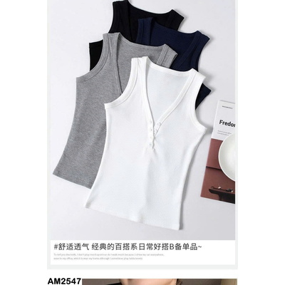 AM2547 ÁO SÁT NÁCH PHỐI NÚT FORM BODY