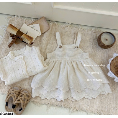 SG2484 SET VÁY 2 DÂY MIX CARDIGAN TBABY