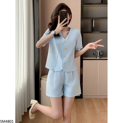 SM4801 SET VEST CỘC TAY BASIC NỮ