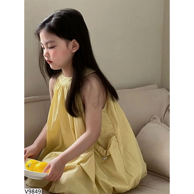 V9849 VÁY CỔ YẾM DÁNG BÍ CHO BG