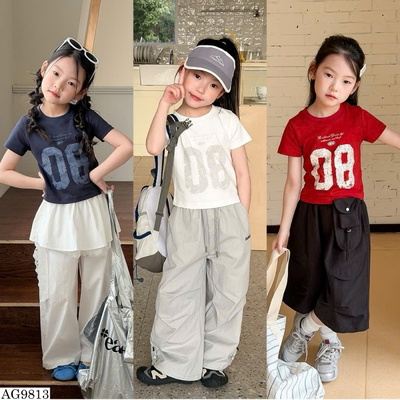 AG9813 ÁO THUN NGẮN TAY BÉ GÁI AMBB