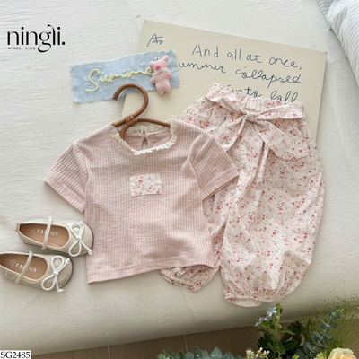 SG2485 BỘ ĐỒ BÉ GÁI DỄ THƯƠNG NHÀ NINGLI