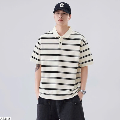 AB2418 ÁO POLO NAM KẺ NGANG