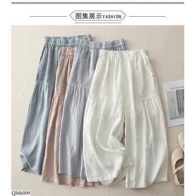 QM6009 QUẦN ỐNG RỘNG LINEN – STYLE VINTAGE
