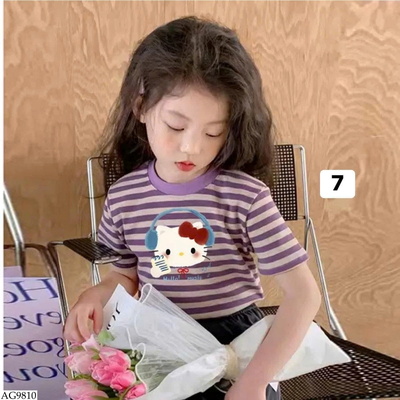 AG9810 ÁO KẺ CHO BÉ GÁI
