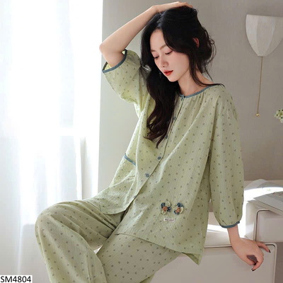 SM4804 BỘ MẶC NHÀ HỌA TIẾT CHO NỮ