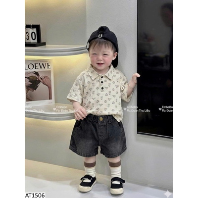 AT1506 ÁO POLO HỌA TIẾT CHO BÉ