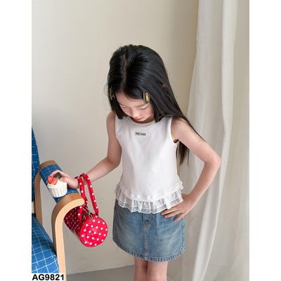 AG9821 ÁO SÁT NÁCH VIỀN REN AMBB