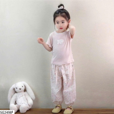 SG2498 SET ÁO MIX QUẦN HOA CHO BG NINGLI