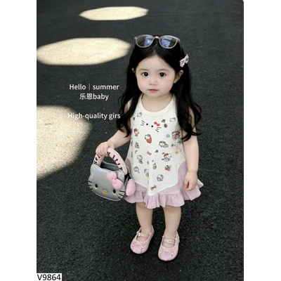 V9864 VÁY SÁT NÁCH KITTY CHO BG
