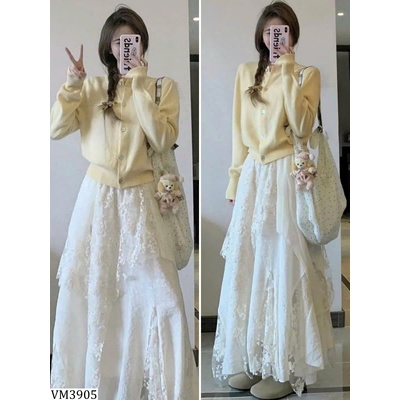VM3905 VÁY PHỐI REN ANNA