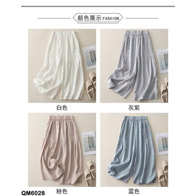 QM6028 QUẦN ỐNG RỘNG COTTON LINEN – STYLE VINTAGE