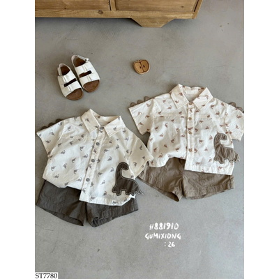 ST7780 SET SƠ MI CỘC TAY CHO BÉ TRAI
