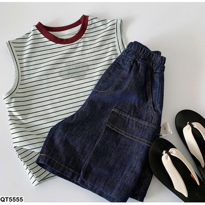 QT5555 QUẦN SHORT JEAN CHO BÉ TRAI