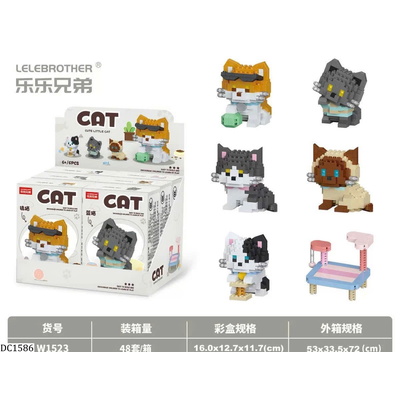 DC1586  SET 5 BÉ MÈO LẮP RÁP SIÊU CUTE