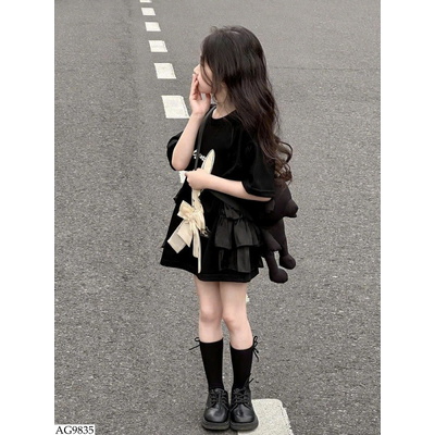 AG9835 ÁO THUN OVERSIZE HÌNH THỎ BÉ GÁI