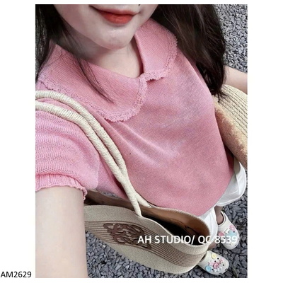 AM2629 ÁO CỘC TAY CỔ BÈO CHO NỮ