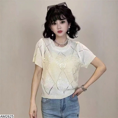 AM2625 ÁO DỆT KIM PHỐI MÀU CHO NỮ