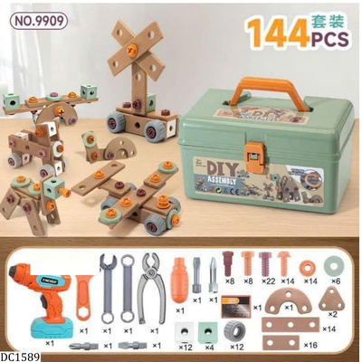 DC1589 ĐỒ CHƠII LẮP RÁP DIY 144 CHI TIẾT KÈM MÁY BẮT VÍT