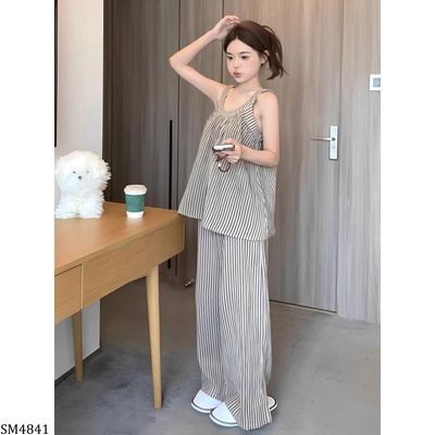 SM4841 BỘ MẶC NHÀ SỌC 2 DÂY QUẦN SUÔNG