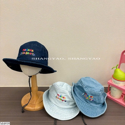 M4919 MŨ DENIM PHỐI CHỮ CHO BÉ