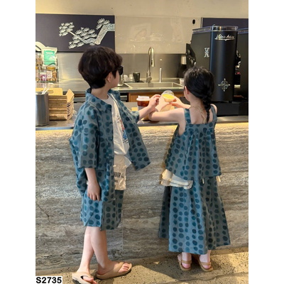 S2735 SET ĐỒ CHO BÉ HỌA TIẾT CHẤM BI