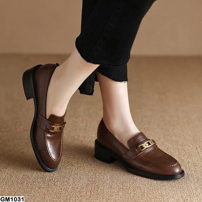 GM1031 GIÀY LOAFER DA KHÓA VÀNG SANG CHẢNH